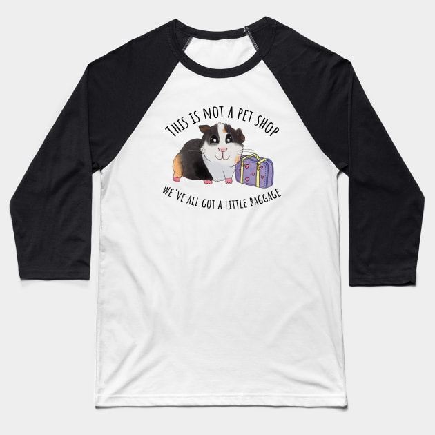 Guinea Pig Adoption Baseball T-Shirt by nonbeenarydesigns